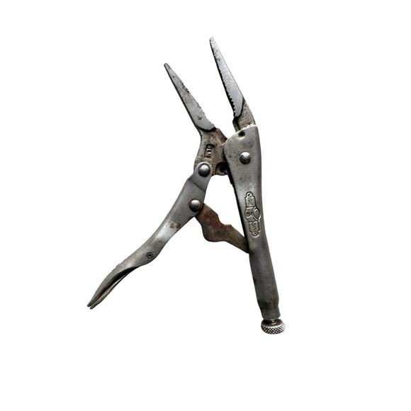 Vintage Vise Grip 6BN Bent Needle Nose Locking Plier Dewitt Made in USA - Picture 1 of 2